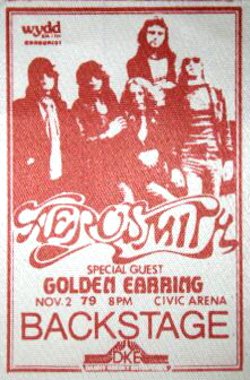 Aerosmith backstage pass Pittsburgh - Civic Arena (November 02, 1978)